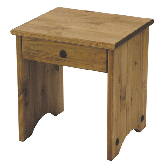 Corona Dressing Table Stool - Distressed Waxed Pine